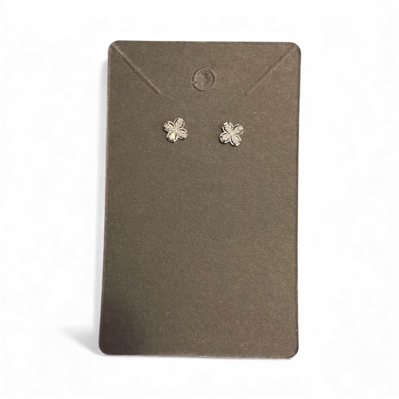 Silver flower stud