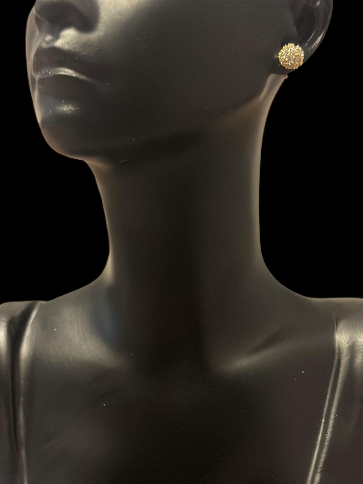 Dazzling silver gold ball stud