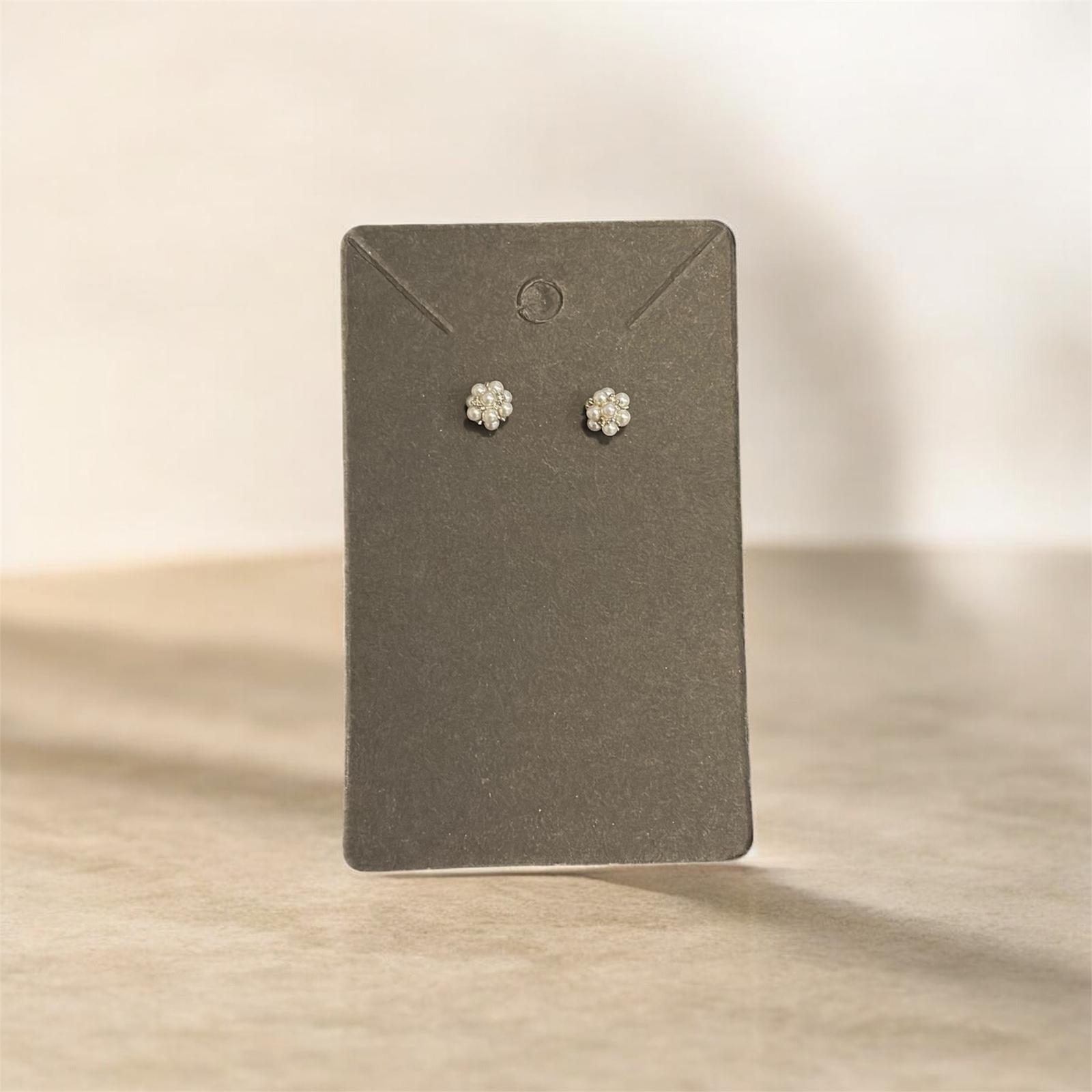 Pearl ball stud- silver