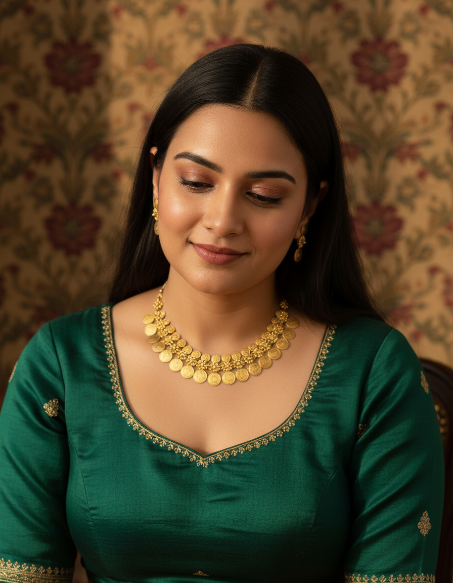 Kasu necklace with stud