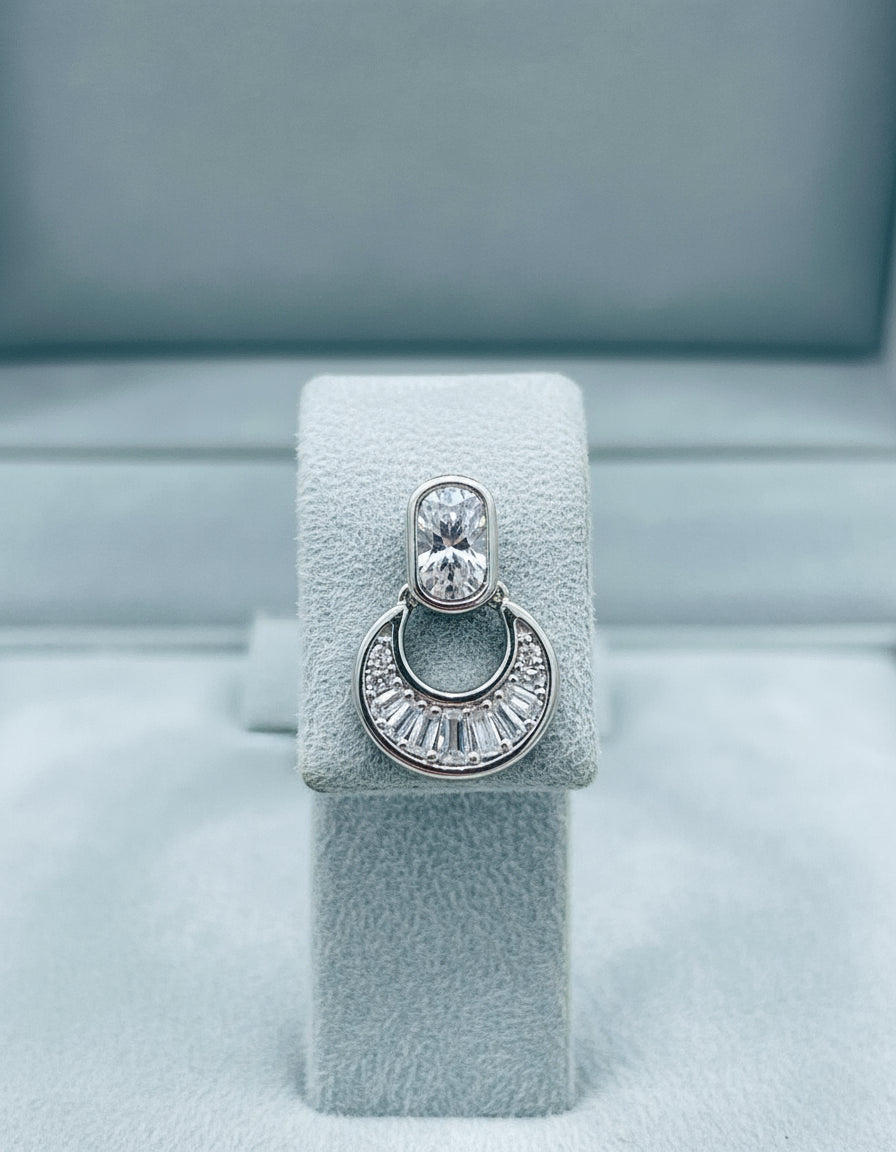 Silver dangle earring